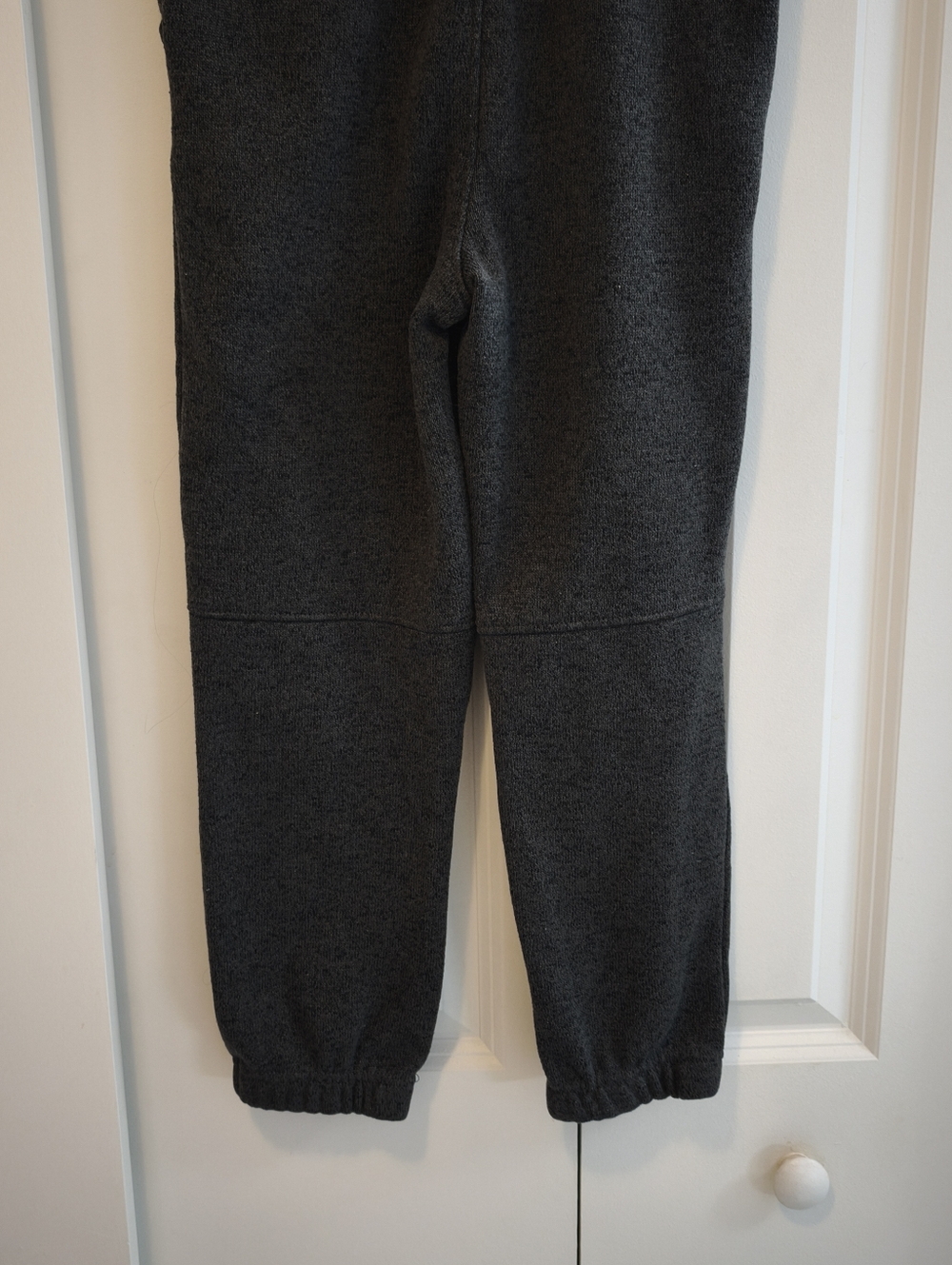 NEW - KIDS Gray & Black Contrast Fleece Jogger Pants - Picture 5 of 6